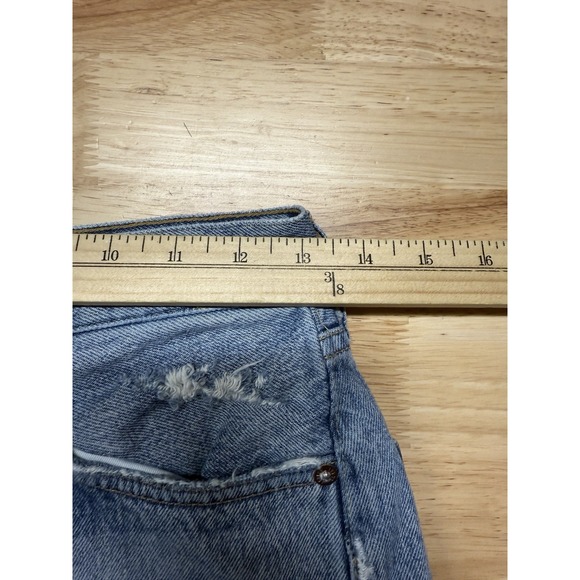 AGOLDE 90's Jean Women's 26x28 High‎ Rise Distressed Ripped Denim Button Fly - Picture 8 of 13